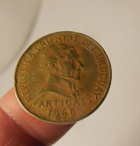 Moneda 10 Pesos, Uruguay, 1968.