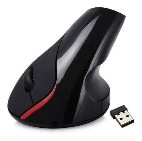 Mouse Ergonômico Vertical Sem Fio Recarregável 5 Botões 1600 Dpi Weibo WB-881 Preto