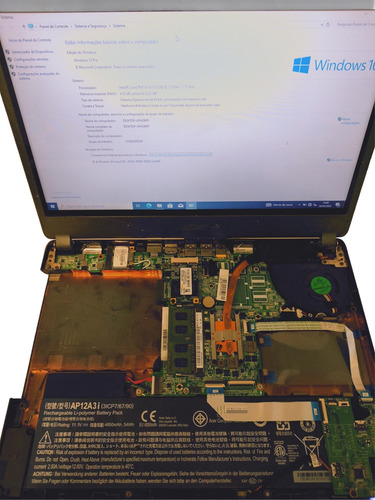 Notebook Acer Aspire M5-481t-6195 Ligando! Ler Descrição! Prateado (Usado)