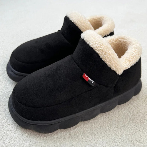 Zapatos De Algodón Para Interiores Con Forro Polar Cálido De