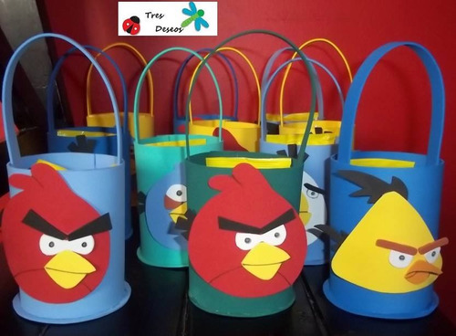 Sorpresitas Bolsitas Goma Eva Angry Birds Dulceros Infantil 