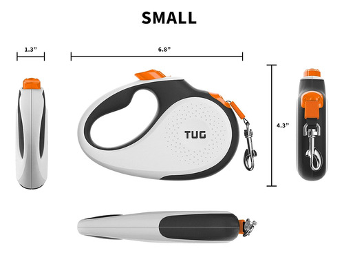 Tug 360° Correa Para Perro Retractil Sin Enredos Con Dis...