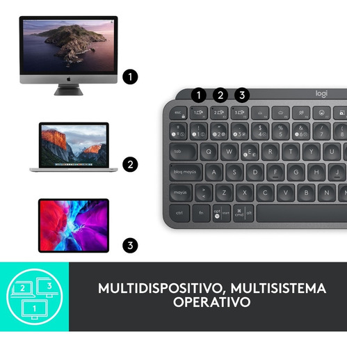 Teclado Bluetooth Logitech Master Series Mx Keys Mini Españo