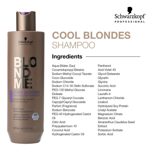 Shampoo Blondme Cool Blondes Neutralizante 300ml