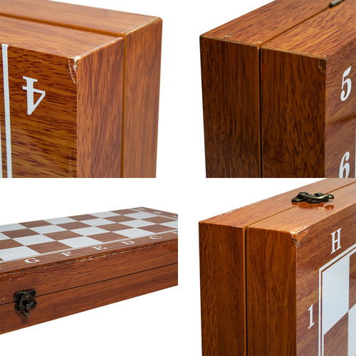 Ajedrez Piezas De Madera Juego De Mesa Familiar Con Detalle (Usado)