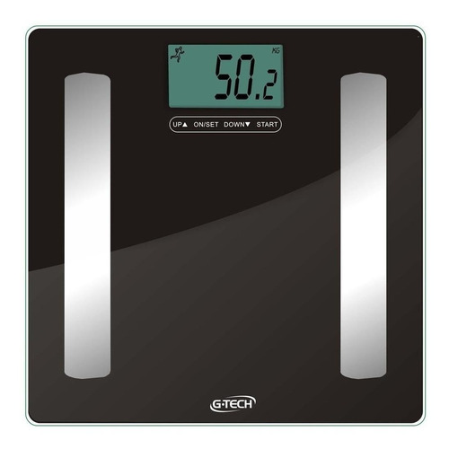 Imagem 1 de 2 de Balança corporal digital G-Tech Glass Pro preta, até 150 kg