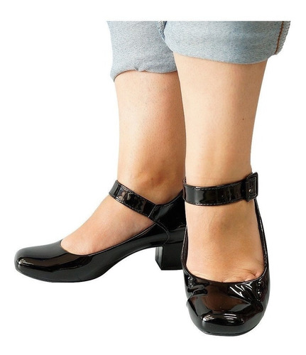 sapato lilha shoes feminino confortavel salto baixo grosso