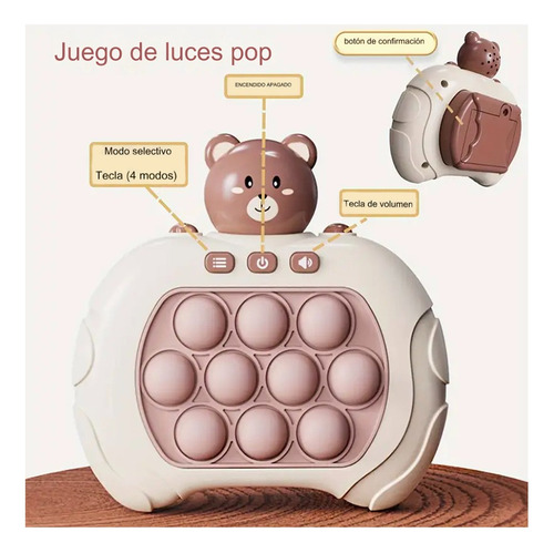 Pop-it Juguete Antiestrés Electrónico Osito Ted Antiestres