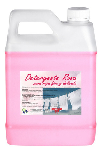 Detergente Rosa Para Ropa Fina Y Delicada 1litro Vitraquim