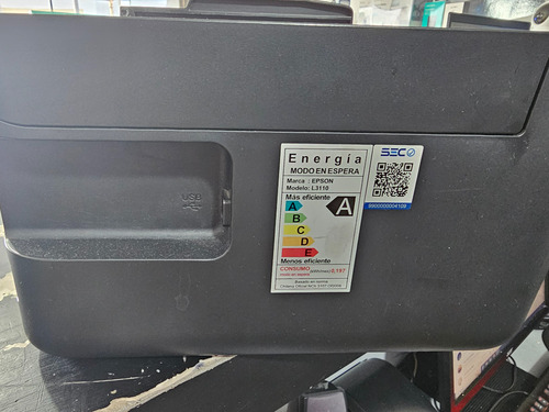 Impresora Multifunción Epson Ecotank L3110 Para Piezas Negro (Usado)