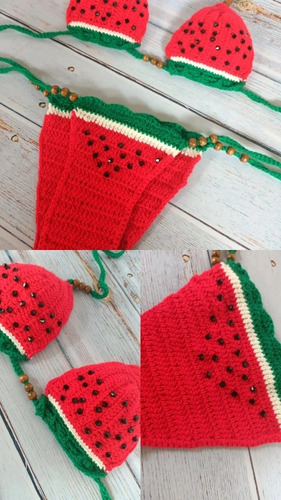 Vestido De Baño Bikini A Crochet Ropa De Playa Tejida A Mano