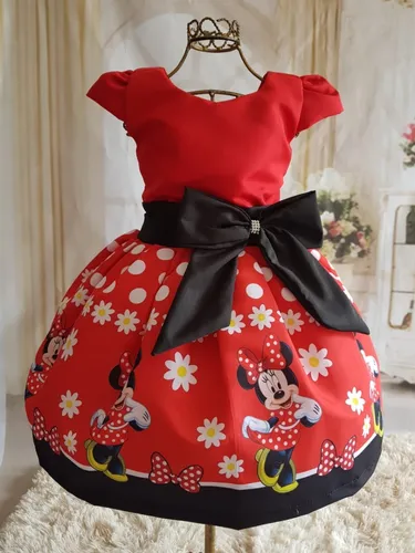 Vestido da minnie cheap vermelho mercado livre