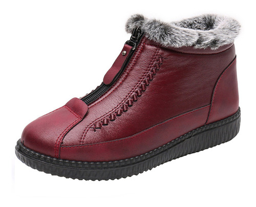 Zapatos De Mujer Plus Velvet Warm Grand De Mediana Edad Y An