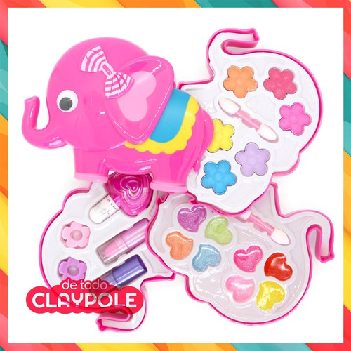 Set De Maquillaje Infantil Pinturitas Belleza Caja Elefante