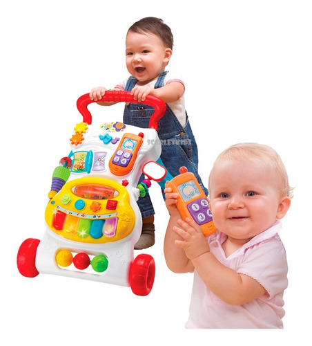 Imagen 3 de 7 de Caminador De Arrastre Caminador Luz Sonido Scarlet Kids