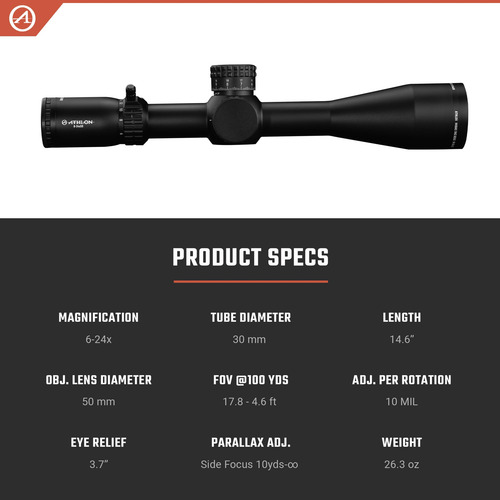 Mira Athlon Optics Midas Tac Gen2 Aprs15 Ffp Mil 6-24