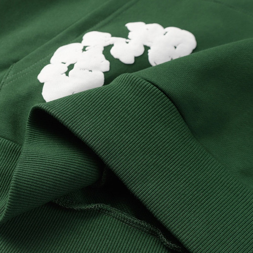 3d Tear Sudadera Con Capucha De Madera Y Algodón,denim