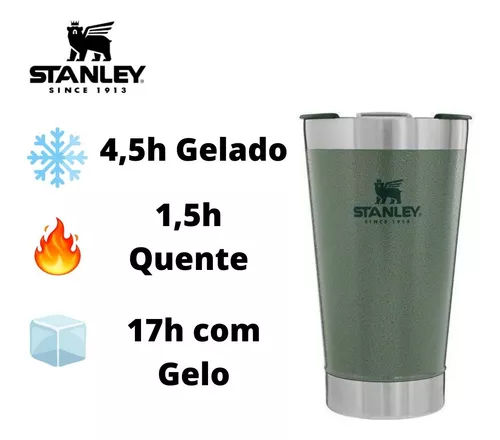 Copo Térmico de Cerveja Stanley 473 ml com Tampa Hammertone Green 08000  Verde