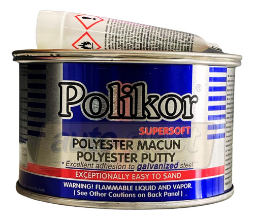 Masilla Poliester 1/8 Galon Polikor Supersoft 400 Gr 