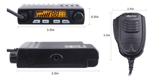 Anytone Radio Inteligente De 10 Metros Para Camión, Tamaño P