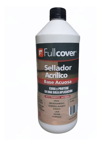 Sellador Fullcover Para Microcemento X 1 Lt