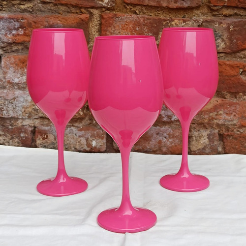 Juego Vajilla 60 Piezas Plato Vaso Copa Cubierto Color Pleno Fucsia Liso