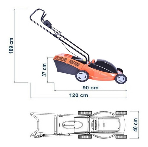 Kit Cortador De Grama C/coletor 110v Ce35p Tramontina+brinde