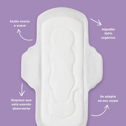 Absorvente Amai Regular Orgânico - Com Abas - 56 Unidades