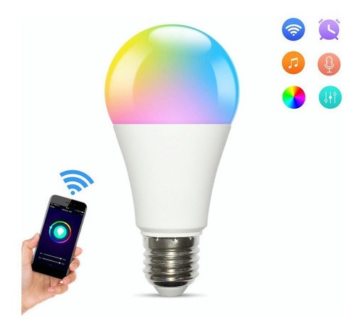 Foco Inteligente Bombilla Rgbcw Wifi De 10w 1000lm E27 Alexa Rgb+cw