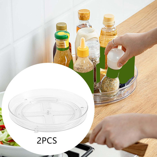 Z 2pcs Lazy Turntable Organizador 23,5 Cm X 23,5 Cm X 3,6 Cm