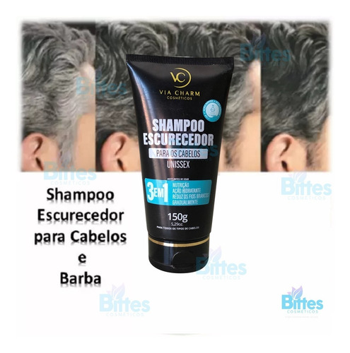 10 Shampoo Escurecedor Via Charm 3 Em 1 Escurece Revenda