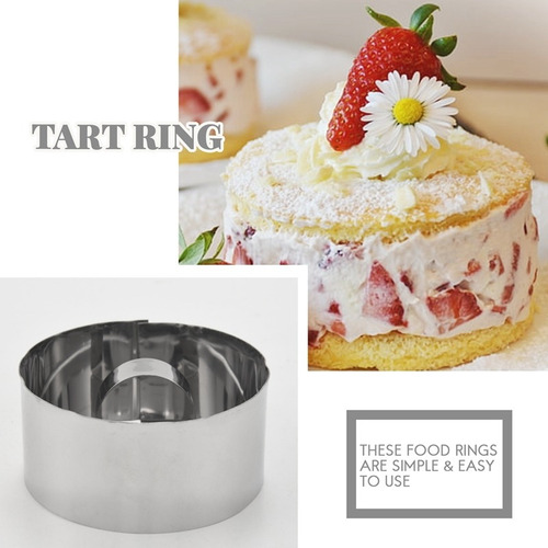 8 Unidades De Anillos Para Tartas, Aros De Mousse, Moldes Pe