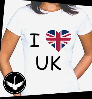 Camiseta I Love Uk Londres Inglaterra Ou Baby Look Blusa