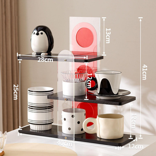 Soporte Para Tazas De Café De 3 Niveles, Estante De Negro