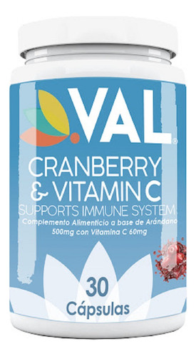 Cranberry Arándano Rojo Con Vitam C 500 Mg Val