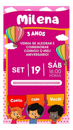 Convite Digital Escolha O Seu Envio Imediato 3 Palavrinhas