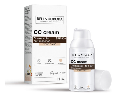 Bella Aurora - Cc Cream - Protetor Solar Tom Claro Fps50+