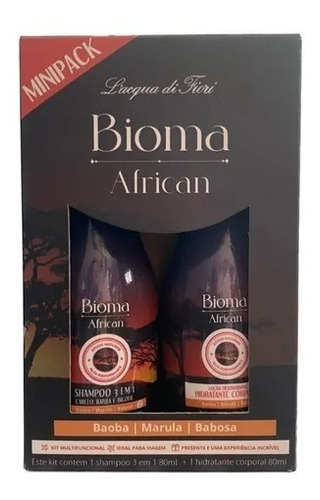  Bioma African Shampoo 3x1 80ml + Hidratante Corporal 80ml