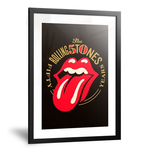 Cuadros The Rolling Stones Logo Lengua Roja 50 Años 35x50cm