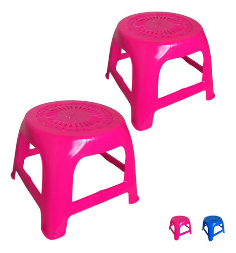 Kit 2 Banquetas Infantis Banquinho Banqueta Infantil Baixo