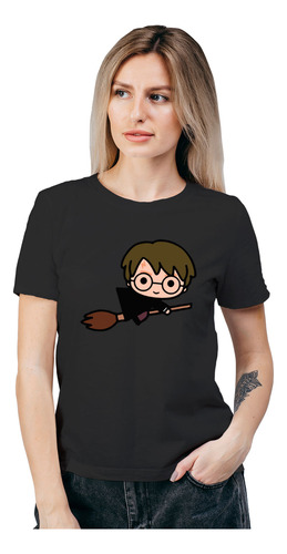 Polera Mujer Harry Potter Flying Peliculas Algodón Wiwi