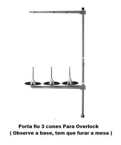 Porta Fio 3 Cones, Suporte Cones, Modelo Siruba.