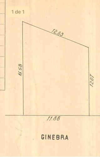 Terreno En Parque Chas  11,88 X 16,58