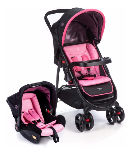 Carrinho Travel System Nexus (carrinho + Bebê Conforto) Rosa