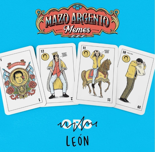 Imagen 5 de 5 de Mazo De Cartas Españolas Argento Memmes Poppular Cartas