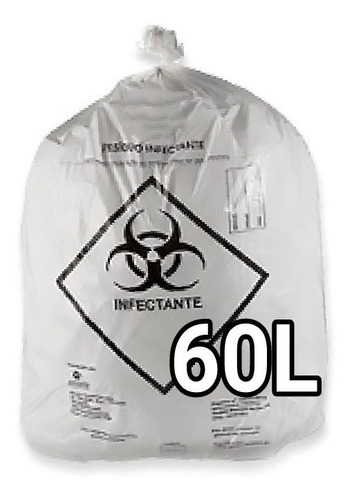 Imagem 2 de 3 de Sacos De Lixo Infectante Hospitalar 60 Litros 300 Unidades