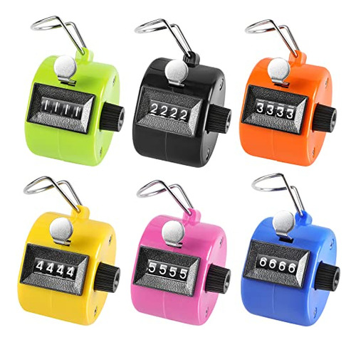 Contador Portátil Ktrio De 6 Colores Con Números De 4 Dígito