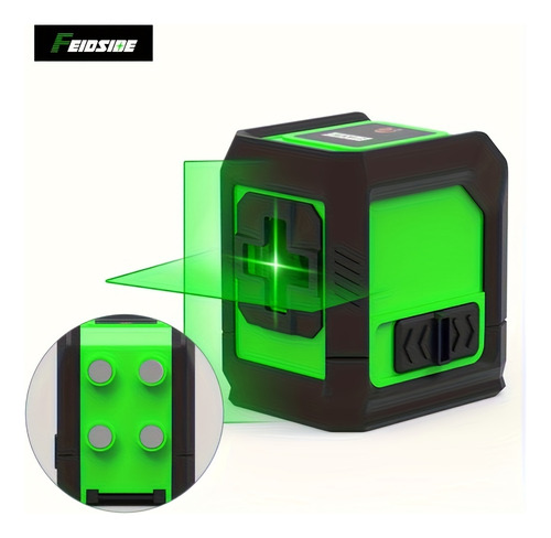 2 Linhas, Nível Laser Verde, Horizontal Automático, Com Bols