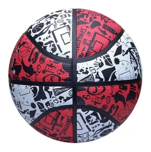 Bola de Basquete Spalding Grafitti Amarela e Preta Tamanho 7