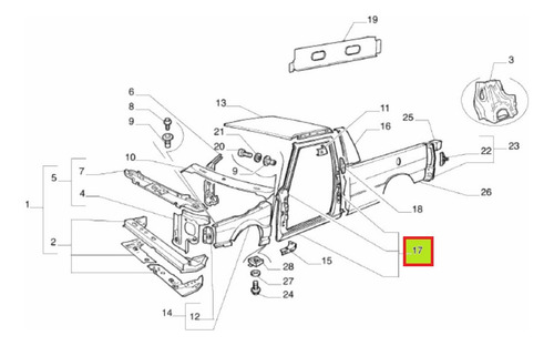 Marco Puerta C/mont Izq Original Fiat Fiorino Fgn 04-14 Cl D